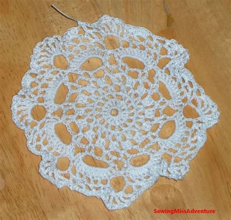 Sewing Miss Adventure Lace Doily Coaster