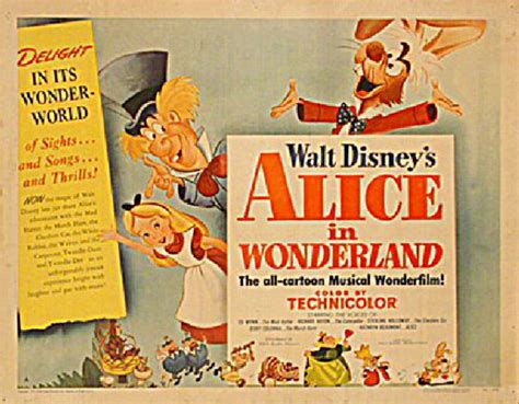 Alice In Wonderland Original 1951 Us Half Sheet Movie Poster