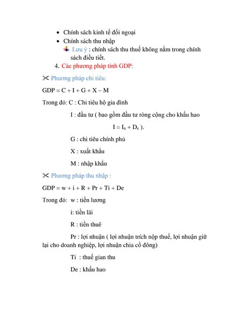 SOLUTION Tong Hop Cong Thuc Kinh Te Vi Mo Studypool