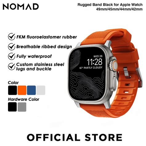 Nomad Rugged Band Watch Strap For Apple Watch Series Se Ultra