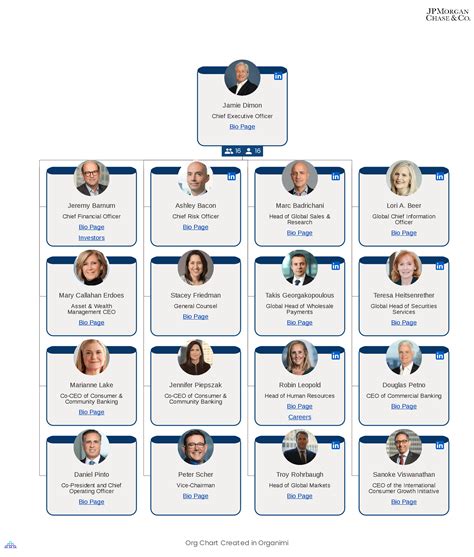 JPMorgan Chase Co S Organizational Structure Interactive Chart