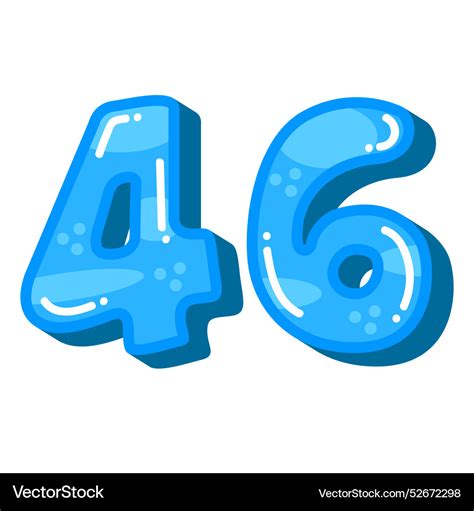 blue color number  forty  royalty  vector image