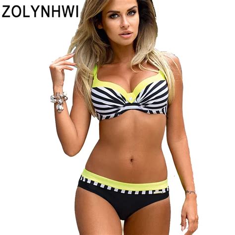 Badmode Vrouwen Golvende Rand Print Bloemen Badpak Push Up Bikini