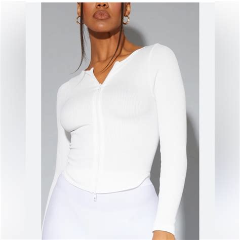 Naked Wardrobe Tops Nwt Naked Wardrobe Zip Up Poshmark