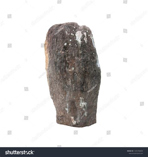 Big Stone Isolated On White Background Stock Photo 1435786859