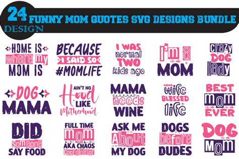 Funny Mom Quotes T-shirt Bundle, Graphic by MIKU Design Store ...