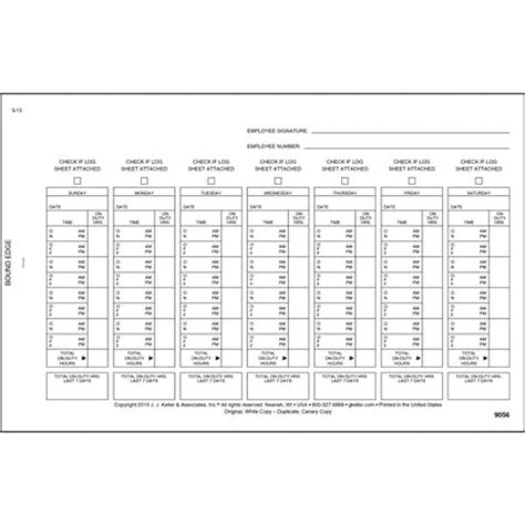 Jj Keller Drivers Daily Logbook With Carbon Zoro