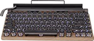 Bewinner Retro Typewriter Keyboard Typewriter Style Mechanical Gaming