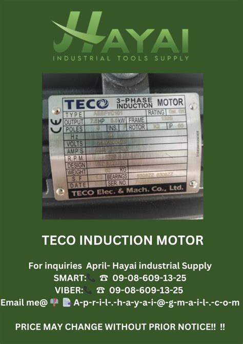 Teco induction motor, Commercial & Industrial, Construction Tools ...