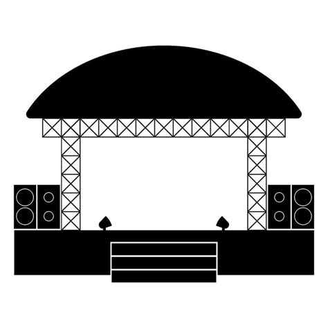 Music Festival Stage Icon Vector Vector Art At Vecteezy