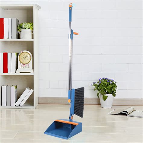 Big Sale LutIedan Broom And Dustpan Set Upgrade Broom Dust Pan With