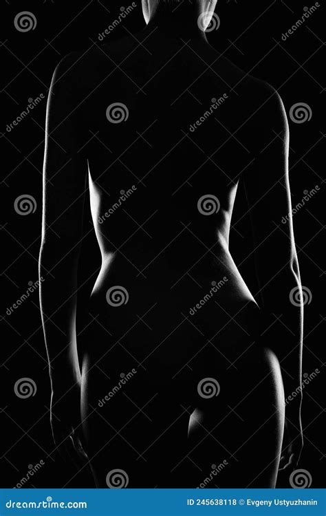 Nude Silhouette Of Spine Naked Woman Stock Photo Image Of Body Back 245638118