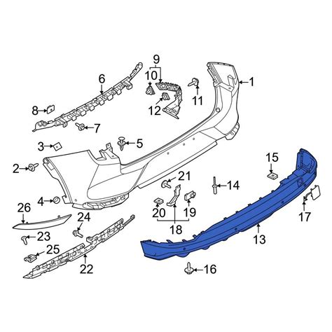 Ford Oe Lj8z17k835aa Rear Lower Valance Panel