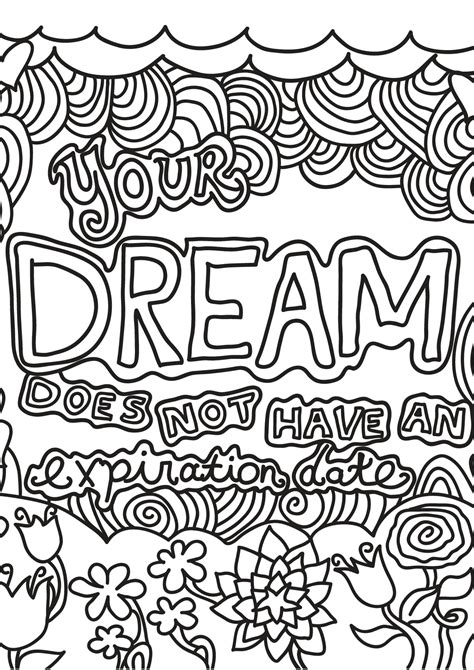 Free Book Quote 15 Positive And Inspiring Quotes Coloring Pages For