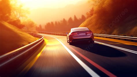 Car Pink Sunset Road Background Car Background Highway Background