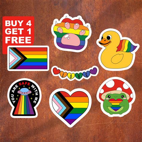 Lgbt Flag Sticker Gay Lgbtq Sticker Pride Stickers Lgbt Lgbtq Couples Gift Y K Laptop Stickers