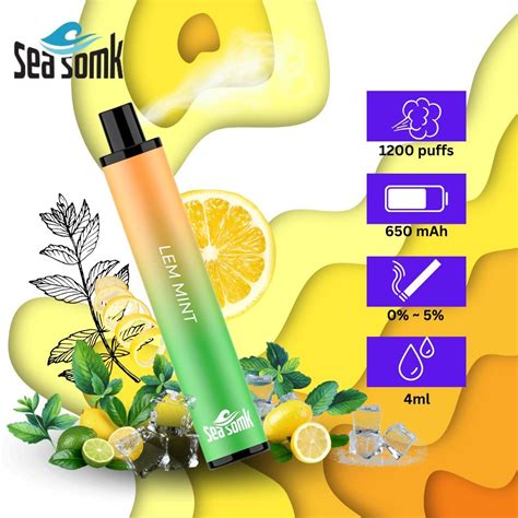 Seasomk Puffs Adjustable Airflow Disposable Vape Mg