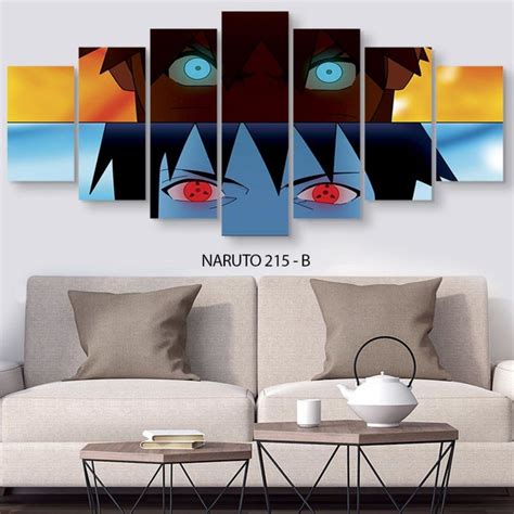 Quadro Mosaico Decorativo Naruto Shippuden Anime Kit Telas