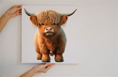 Funny Highland Cow Print Clip Art Png File Digital Instant Etsy