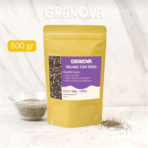 Promo Granova Organic Premium Chia Seeds 500 G Diskon 9 Di Seller