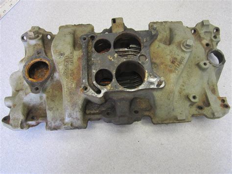 3927184 Omc V8 Chevy Stern Drive 4 Barrel Intake Manifold Ebay