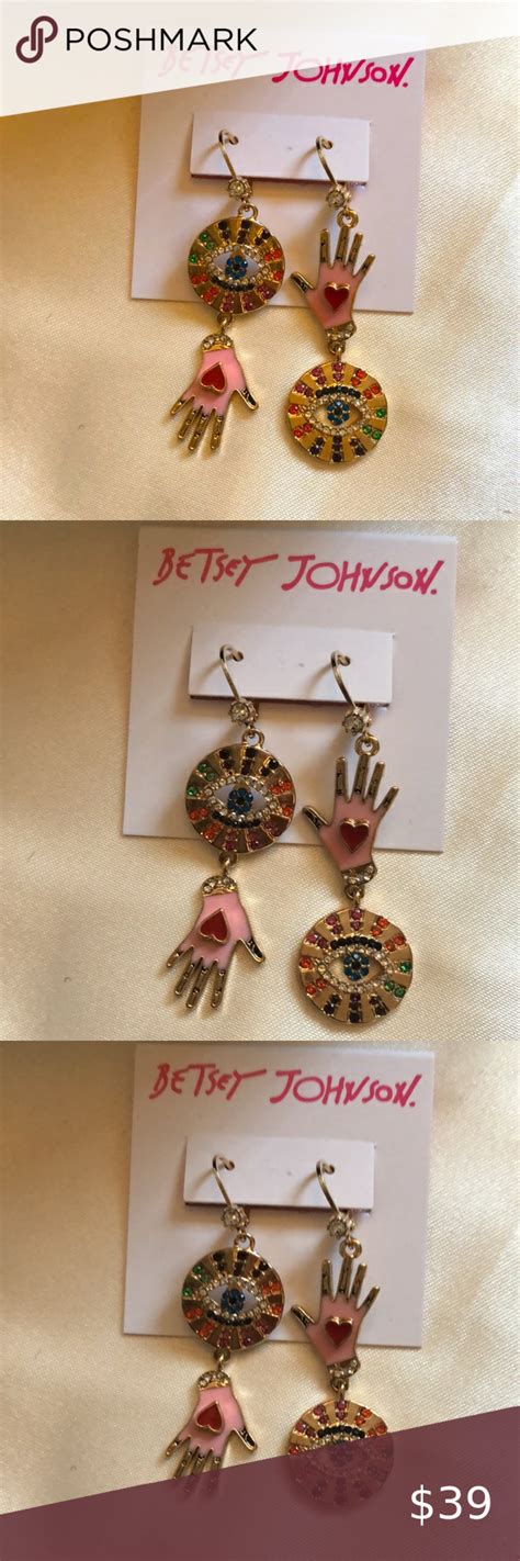 Betsey Johnson Protect Ya Neck Palm Reading Hand Evil Eye Mismatch