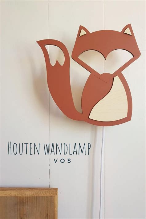 Houten Wandlamp Vos Verslingerd Aan Hout Babykamer Decoratie Diy