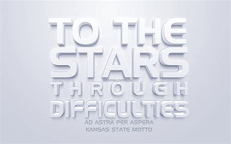 To The Stars Through Difficulties Kansas State Motto Ad Astra Per