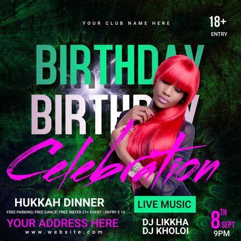 Birthday Night Party Celebrationsbirthday Pa Template Postermywall