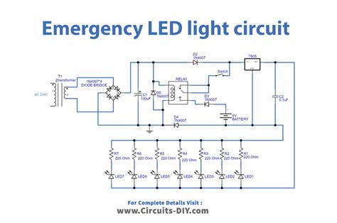 Desktop Led Emergency Light Circuit Diagram Emergency Lighti