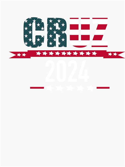 "Ted Cruz 2024 For President American USA Flag Cruz 2024" Sticker for ...