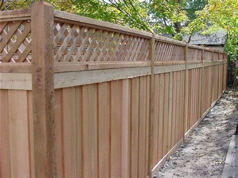 Ft X Ft Western Red Cedar Lattice Top Privacy Fence Off