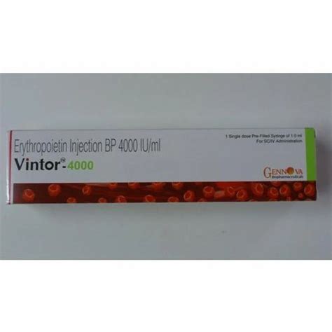 Gennova Vintor Iu Bp Erythropoietin Injection Packaging Type Box