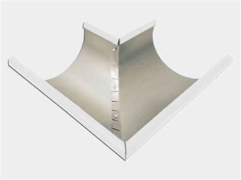 Aluminum 0.027" Half Round Gutter Outside Miter