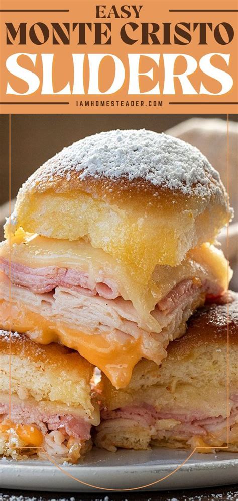 Monte Cristo Sliders Recipe Sliders Recipes Hawaiian Rolls Slider