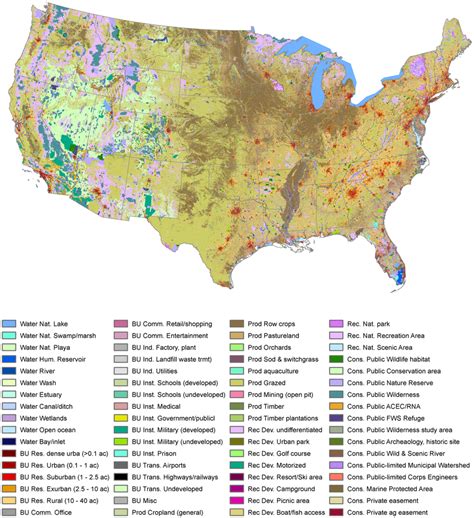 The National Land Use Dataset For 2010 Depicting 59 Land Use Classes