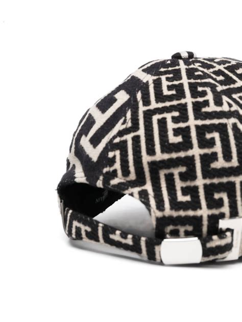 Balmain Monogram Jacquard Cap Farfetch