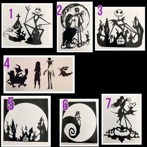 Nightmare Before Christmas Inspired Decals Etsy Nightmare Before