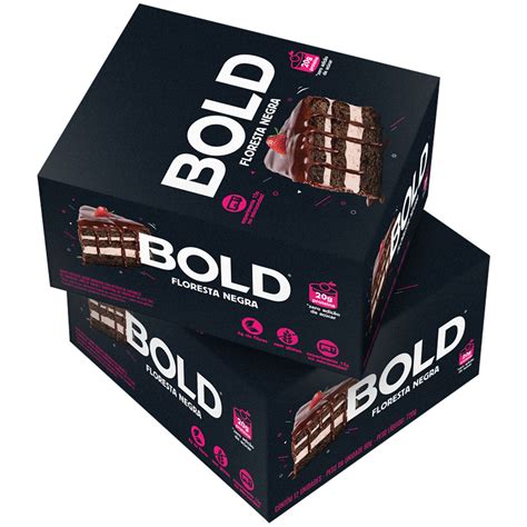 Bold Bar Sabor Floresta Negra Com 20g De Proteína Bold Snacks Cx 12