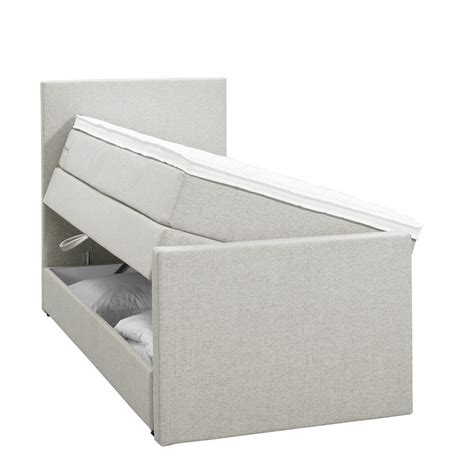 Boxspring Met Opbergruimte En Voetbord Liv Egaal Ecru X Cm