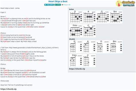 Chord: Heart Skips a Beat - tab, song lyric, sheet, guitar, ukulele ...