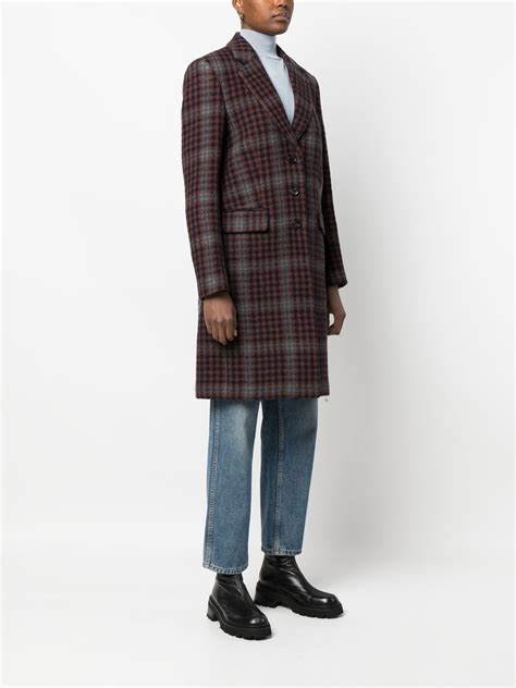 PS Paul Smith Epsom Check Pattern Coat Farfetch