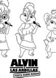 Dibujos Para Colorear Alvin Y Las Ardillas Fiesta Sobre Ruedas