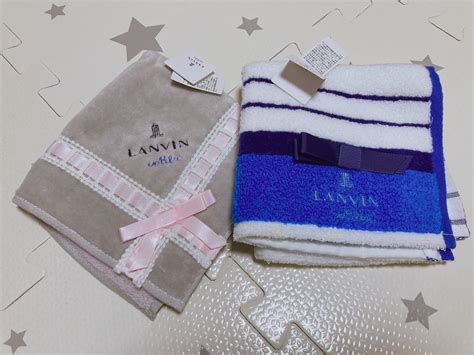 【未使用】lanvin En Bleu ランバンオンブルー タオルハンカチ 2枚セット ハンカチ リボンの落札情報詳細 ヤフオク落札価格