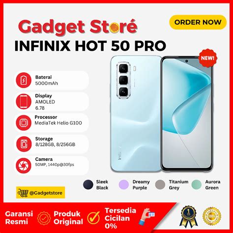 Jual Infinix Hot 50 Pro 8 256 Garansi Resmi Shopee Indonesia