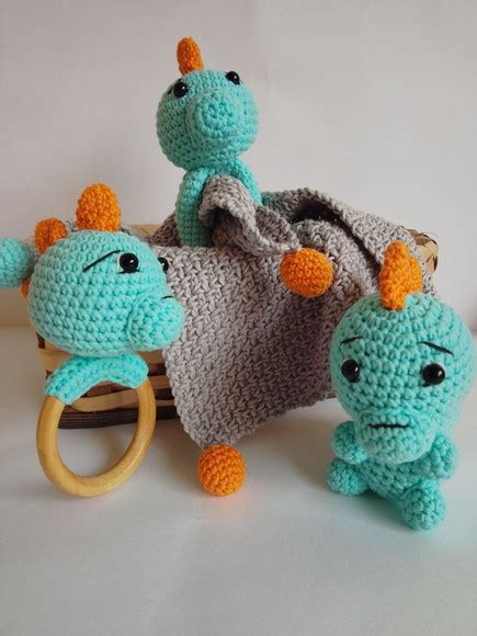 Naninha Amigurumi Dino Kit Elo7 Produtos Especiais