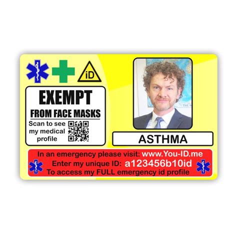 Face Mask Exempt Cards Face Covering Exemption Cards Tags Badges Necklaces