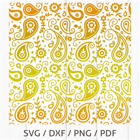 Seamless Bandana Paisley Pattern SVG PNG Cutting File Inspire Uplift