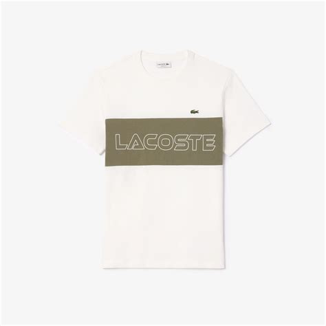 Buy Lacoste Regular Fit Printed Colourblock T-shirt | Lacoste UAE