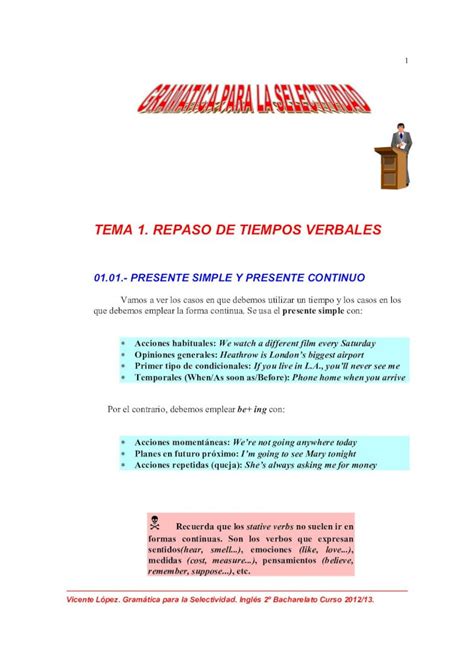 Pdf Tema Repaso De Tiempos Verbales Tema Repaso De Tiempos Hot Sex